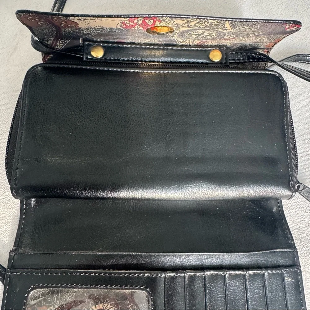 Vintage Bellerose Black Leather Crossbody Wallet Purse – Organizer Bag Y2K‎